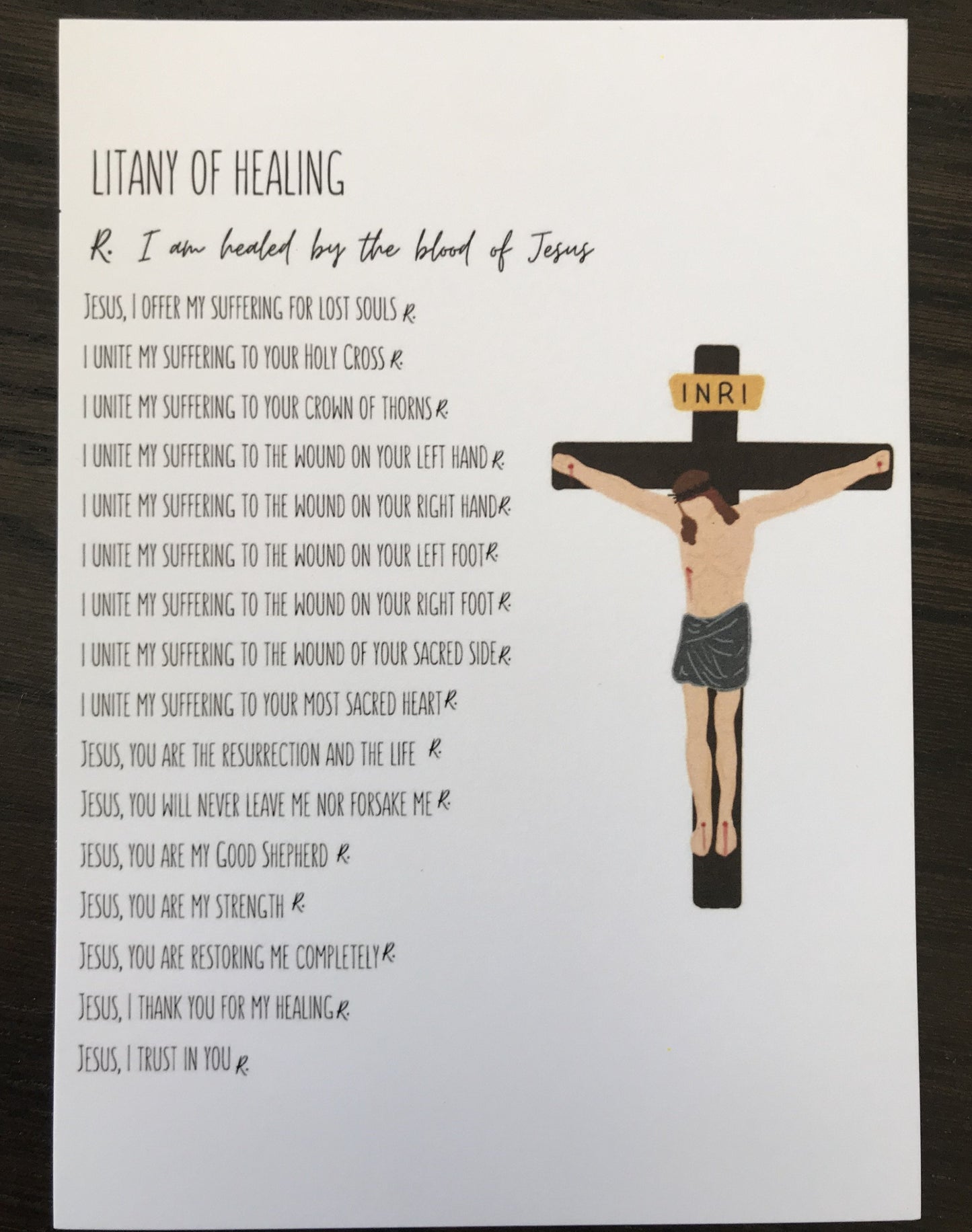 Litany of Healing - 5"x 7" Print