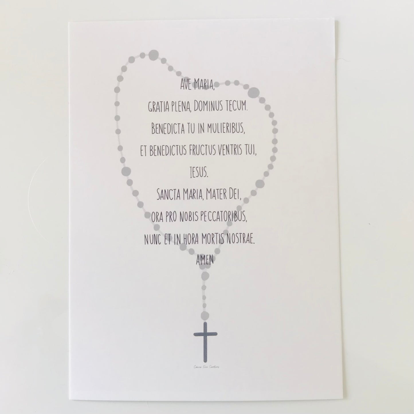 Ave Maria Prayer - 5"x 7" Print