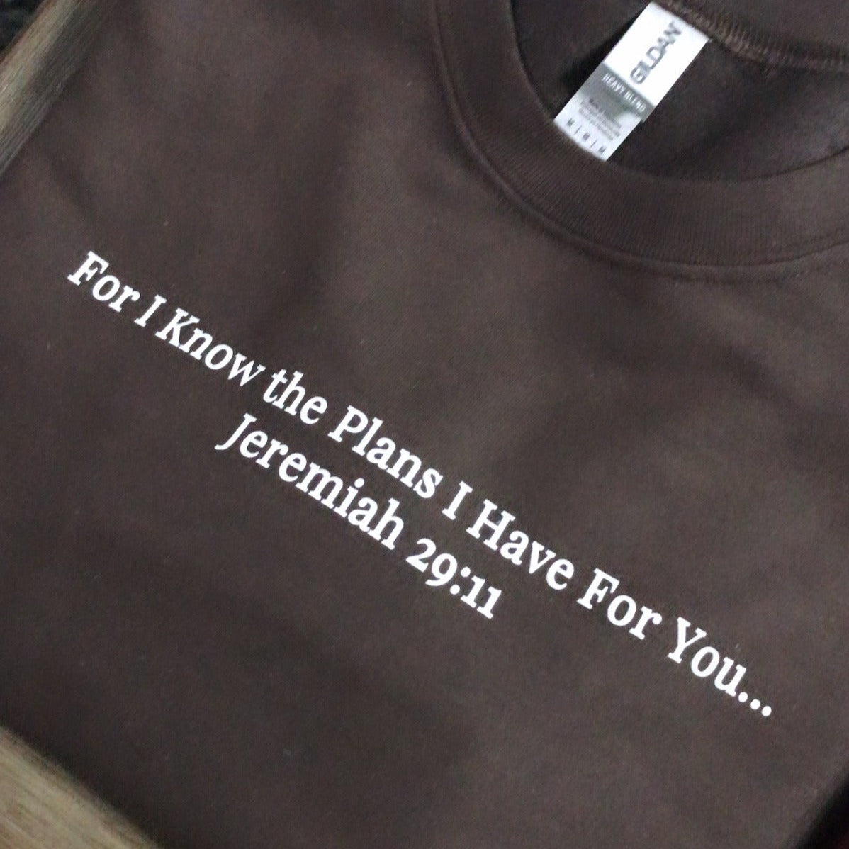 "For I Know the Plans I Have For You... Jeremiah 29:11 " Unisex Fleece Crewneck